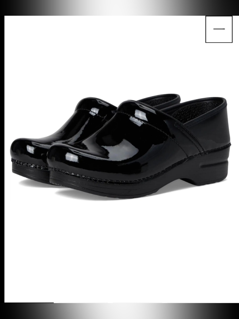 DANSKO Classic Women's Black Patent Slip-On Clog SIZE 9.5 wide